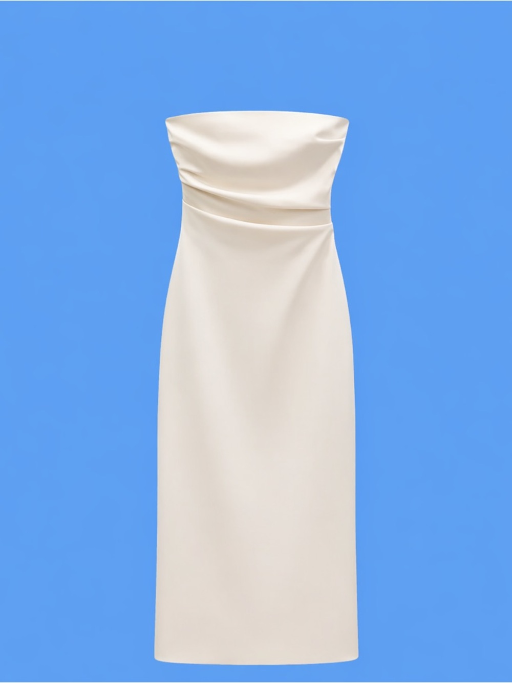Zara strapless white dress